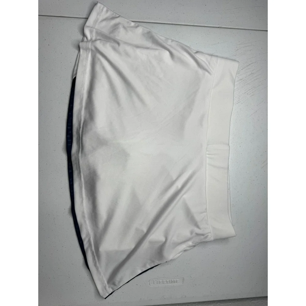 Joma Womens Athletic Skort White Navy Blue‎ Tennis Pickleball Skirt Size Large